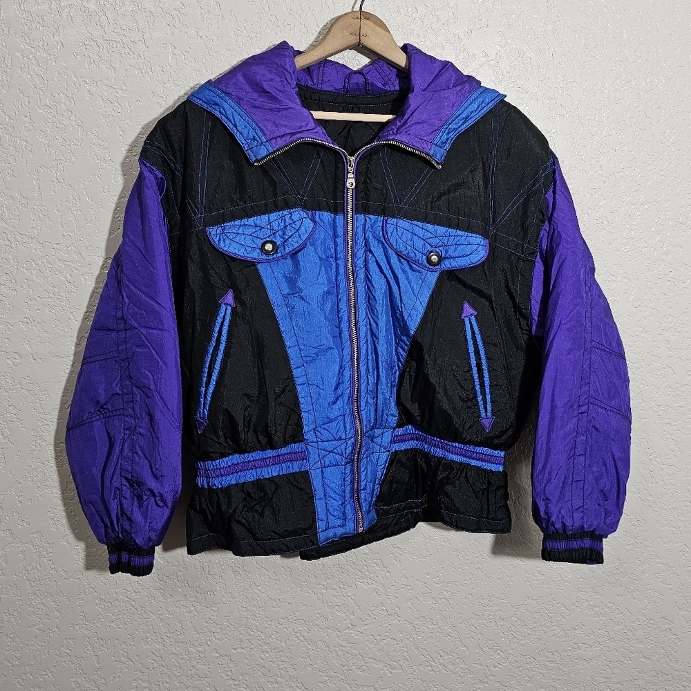 Vintage East West Colorblock Hooded Jacket